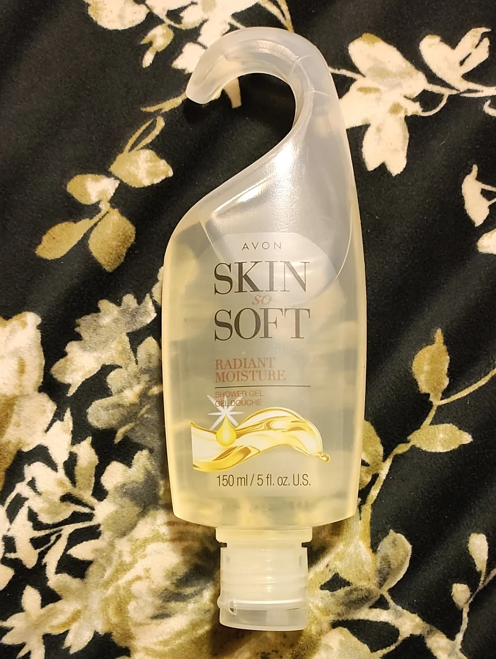Avon Skin So Soft Radiant Moisture Shower Gel - Clear with Gold Accents